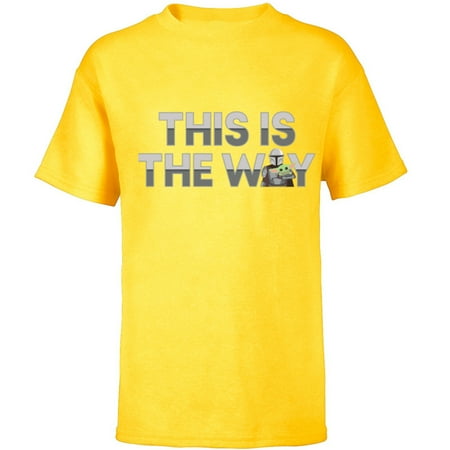 Star Wars The Mandalorian Mando & the Child This Is The Way - Short Sleeve T-Shirt for Kids - Customized-Yellow