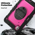 thumbnail image 3 of XYX For iPad Pro 11 inch Case 2024 (M4), 360 Rotating Shockproof Cover with Stand, Screen Protector, Shoulder Strap, Rose PC, 3 of 7