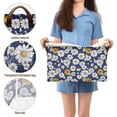 thumbnail image 5 of Yayeee Foldable Storage Basket for Shelves Waterproof Cloth Bins with Handles, Retro Daisy Pattern, 5 of 7
