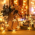 thumbnail image 3 of Battery Operated String Lights, 10ft 20LED Starfish String Lights Beach Ocean Fairy Lights for Garden Wedding Party Holiday Decoration, Warm White, 3 of 6
