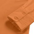 thumbnail image 6 of Zivyakyro Long Sleeve Shirts for Women Cotton Fall Tunic Casual Women Dresses Collared Breathable Loose Solid Tops Orange L, 6 of 8