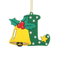 thumbnail image 2 of Christmas Letter "B" Ornament, Large Alphabet Christmas Tree Decoration, Festive Holiday Hanging Decor with Candy Cane, Bow, and Snowflake Design, 2 of 2
