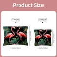 thumbnail image 2 of FeBohao 2 PCS Cosmetic Shrapnel Bag Sturdy Makeup Toiletry Bags Squeeze Purse Change Vegan Leather Square Large Box Aesthetic Baby Brush Glam Handbags Supplies Cosmetology School Flamingo, 2 of 6