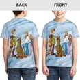 thumbnail image 3 of Scooby Doo Teen T-Shirt Crewneck Short Sleeve Double-Sided Print Summer Tee Shirts Top For Youth Boys Girls Children X-Small, 3 of 7
