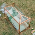 thumbnail image 4 of Small .‘‘ x .‘‘ x .‘‘ Glass Card Box with Slot & Lock for Wedding Reception Geometric Clear Envelops Box Suitable for x es Cards Gold (Slot Length cm) Handmade, 4 of 8