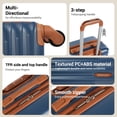 thumbnail image 4 of Smicure Carry On Luggage Set 5 Piece with Spinner Wheel, Hardside Lightweight Suitcase with Duffel Bag and Travel Essentials, Blue, 4 of 7