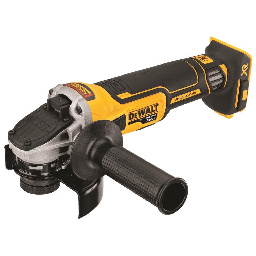 DeWalt DCG405 20V Max Brushless Cordless 125mm Angle Grinder Tool With Kickback Brake, Slide Switch, 4-1/2-Inch(Tool Only)