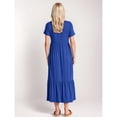 thumbnail image 5 of Weardear Women's Summer Casual Short Sleeve Crewneck Swing Dress Flowy Tiered Maxi Beach Dress with Pockets, 5 of 6
