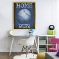 thumbnail image 2 of Stupell Industries Home Run Navy Blue Sports Gold Framed Floater Canvas Wall Art, design by Marcus Prime, 31 x 25, 2 of 9