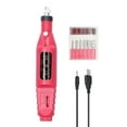 thumbnail image 1 of Yeacher USB Power Supplys Handheld Mini Electric Grinder Nail Gelatum Removing Tool Manicure Machine Speed Adjustable Grinding Rotary Tool Kit with 6 Grinding Heads, 1 of 7
