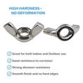 thumbnail image 3 of Easy-Install Wing Nuts, Galvanized Fasteners for Machinery Equipment, Hand-Twist for Electronics Communication, 25pcs, 3 of 5