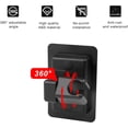 thumbnail image 5 of Soporte de ducha de mano montado en la pared, gancho de cabezal de ducha ajustable de 360° 12 × 8 cm, plástico ABS, no requiere taladrar, soporte de ducha de mano montado en la pared negro sobre duch TUNC Sencillez, 5 of 5
