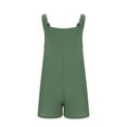 thumbnail image 3 of Diufon Womens Shorts Bodysuits Round Neck Sleeveless Playsuits Plus Size Rompers with Pockets, 3 of 5
