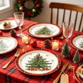 thumbnail image 5 of 16 Pcs Christmas Tree Red Black Buffalo Plaid Round Paper Plates, Christmas Party Supplies, Disposable Tableware, for Xmas Holiday Party Table Decor(9 Inch), 5 of 6