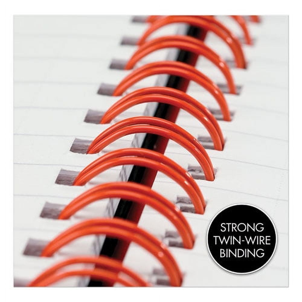 Twinwire Hardcover Notebook, 1 Subject, Wide/legal Rule, Black Cover, 8.25 X 5.88, 70 Sheets | Bundle of 10 Each