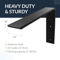 thumbnail image 3 of Iron Supports Front Mount L Bracket - Heavy Duty Steel Countertop Bracket for Granite Countertops - Support Bracket for Counters, Benches, Shelves & More (White - 16" Deep x 12" High), 3 of 7