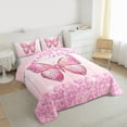 thumbnail image 3 of jejeloiu Cartoon Leopard Pattern Bedding Comforter Set,Cute Butterfly Twin Comforter Sets,Pink Glitter Print Bedding Set For Kids,Ultra Soft Home Decor Reversible,2 Pieces, 3 of 8