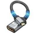 thumbnail image 1 of Adaptador JSAUX Micro HDMI a HDMI 4K @60Hz HDR 3D Dolby de 18 Gbps, 1 of 8