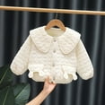 thumbnail image 4 of Godderr Toddlers Kids Baby Girls Cotton Outerwear 1-5Y Little Girl's Fall Winter Clothes Fall Winter Jacket Long Sleeve Doll Collar Coat, 4 of 8