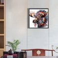 thumbnail image 3 of (ZQA2074) Resina Diamante Cuadrado La Serie Animal Alce Indio Diamante 30*30 CM Tamaño Lienzo 35*35 CM, 3 of 9