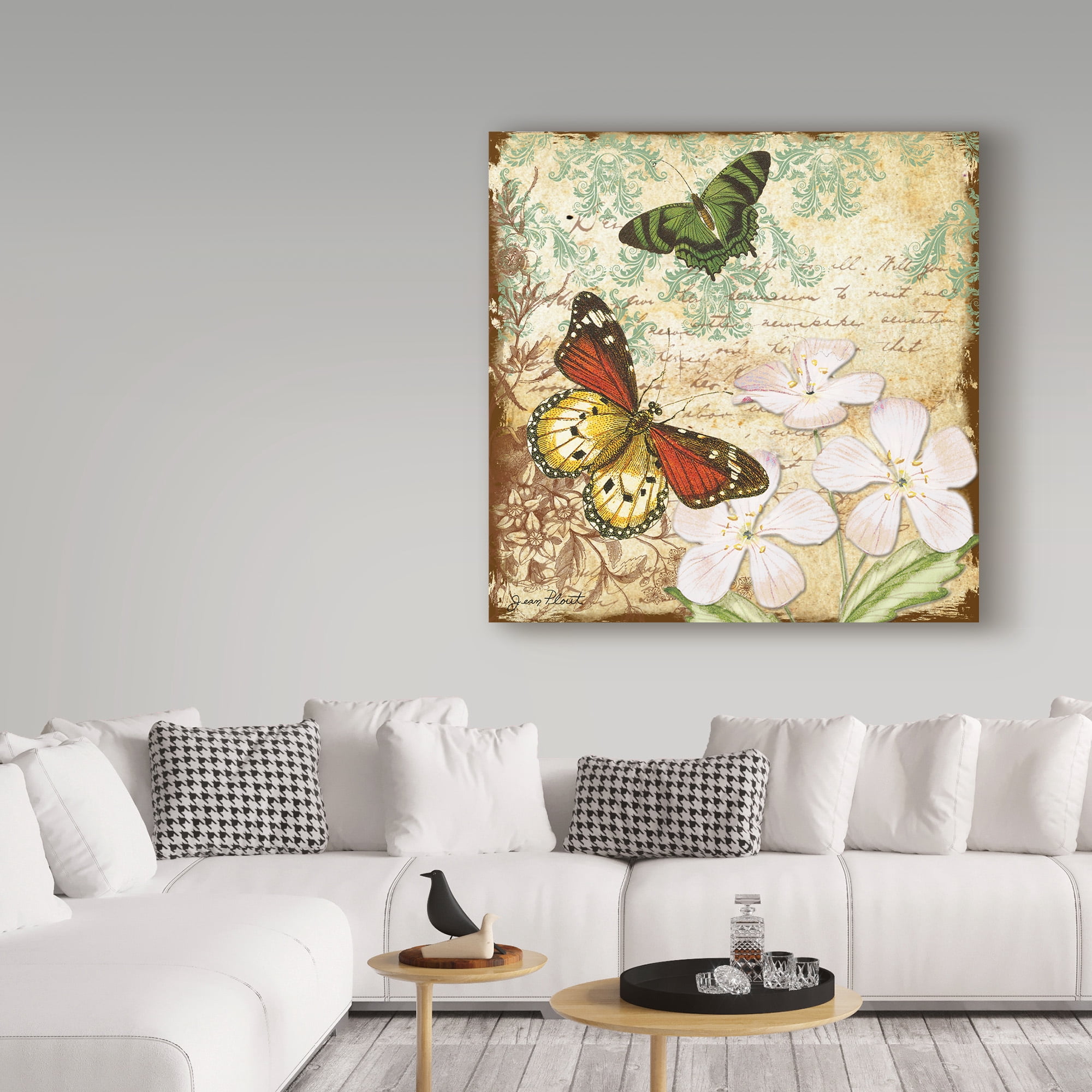 Trademark Fine Art 'Inspirational Butterflies 2' Canvas Art by Jean Plout