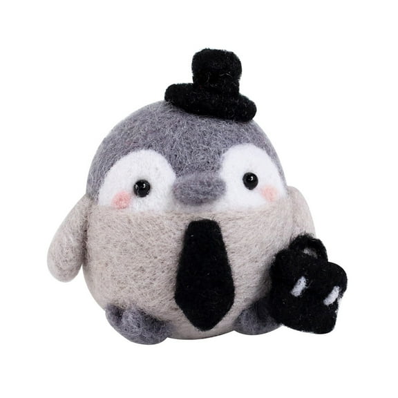 Adorable Penguin DIY Craft Kit with Wool for Handmade Toy Creation