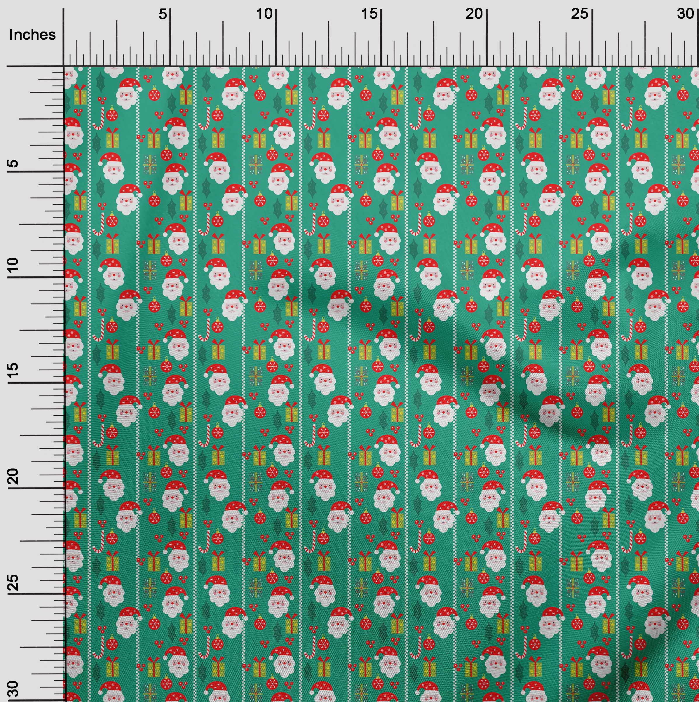 oneOone Cotton Cambric Green Fabric Merry Christmas Sewing Craft Projects Fabric Prints By Yard 42 Inch Wide-5T9