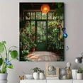 thumbnail image 4 of Qisvanset 12x16 Inch Greenhouse Disco Plant Canvas Wall Art, Retro Boho Jungle Natural Light Home Wall Decor, 4 of 8