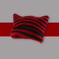 thumbnail image 2 of Gorro de gato Y2k, gorro divertido con orejas, orejas de gato, gorros de punto, 2 of 4