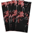 thumbnail image 2 of GZHJMY Japanese Cherry Blossom Flower Black Red Kitchen Towels Dish Bar Tea Towel Dishcloths 1 Pack Super Absorbent Soft 18 x 28 inches Washcloths Decorative Towels, 2 of 7