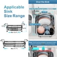 thumbnail image 2 of iSPECLE Sink Dish Drying Rack - Expandable Capacity (12.4''-17.1''L) Over Sink Dish Rack, in Sink Dish Drainer for Kitchen Counter with Utensil Holder, Black, 2 of 9
