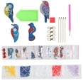 thumbnail image 4 of Key Bird Pattern Dy Peinture Porte-Clés Porte-Clés Sac de Décoration Ensemble DS019, 4 of 8
