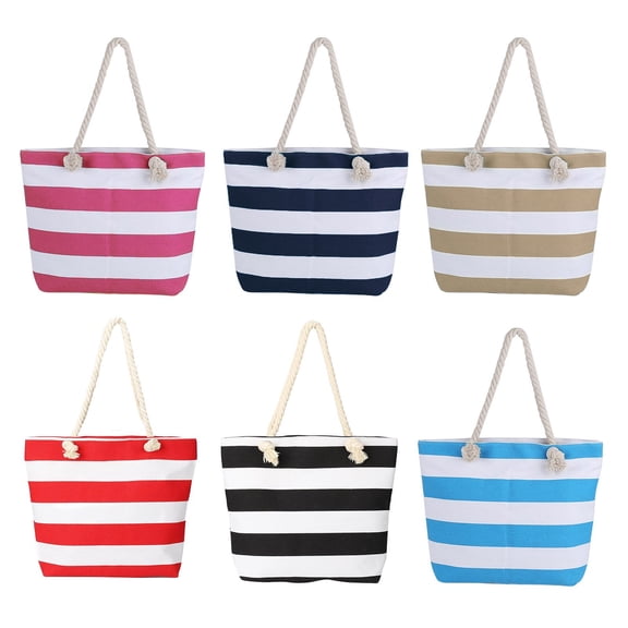 ibiyuan Canvas Tote Bags Bulk Women Sand Resistant Zippered Family Beach Tote Bag Large Capacity for Pool Gym Travel Outdoor Vacation