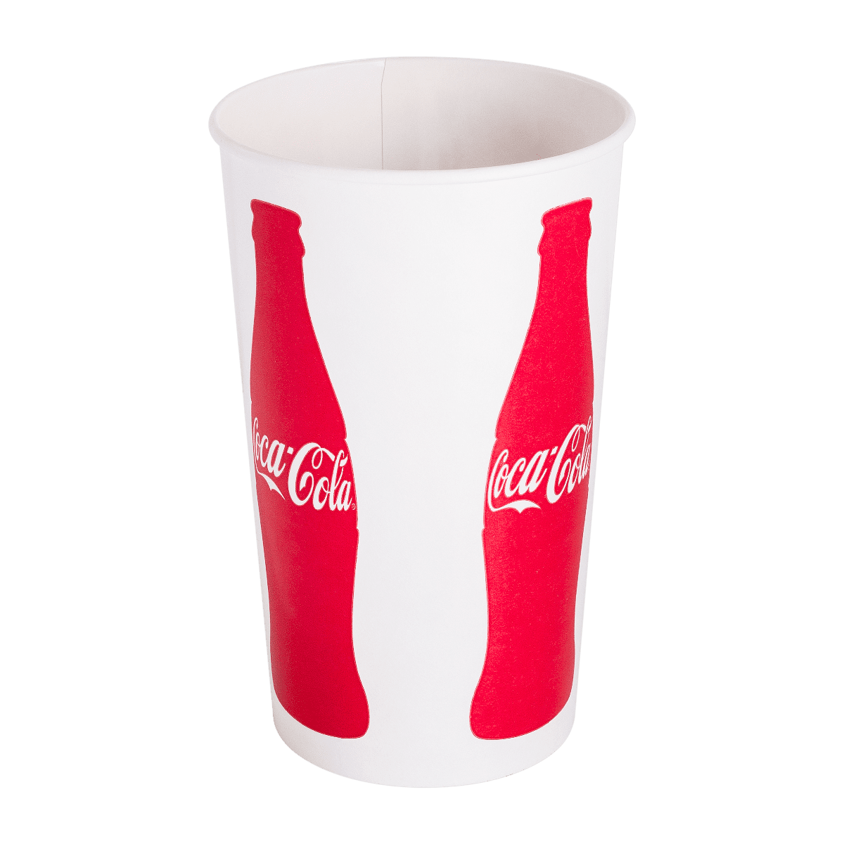 100 x 12oz Coca Cola Paper Cups + Slot Lids + Clear Straws 300ml Cold  Drinks