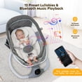 thumbnail image 3 of Columpio eléctrico para bebés MelloBubbz con arnés de 5 puntos y Bluetooth, 3 of 9