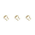 thumbnail image 1 of Guardurnaity 5 pares de anillos para la nariz que no perforan el segmento Tragus estilo punk tendencia cuerpo joyería aro Clip en accesorios dorados Type1 NO1 Guardurnaity CBP272946, 1 of 6