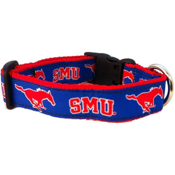 Brand New SMU Pet Dog Collar(X-Small), Official Mustangs Logo/Colors