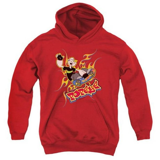 Popeye-Get Air Youth Pull-Over Hoodie&44; Rouge - Petit
