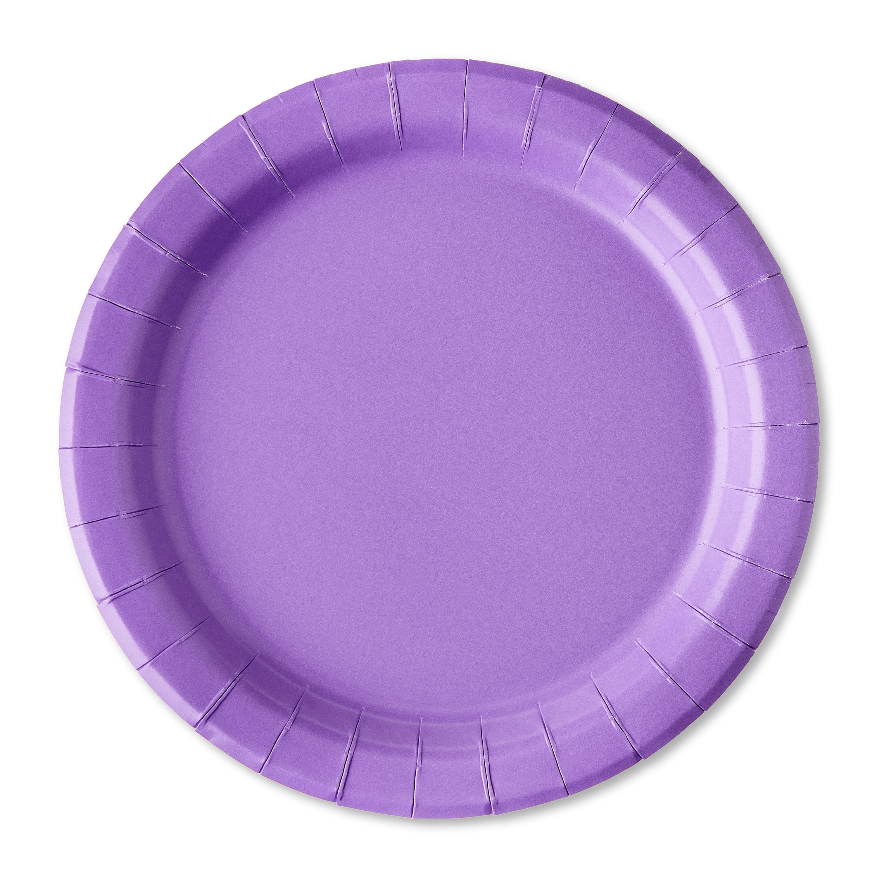 Disposable Purple Party Paper Plates, Serves 24, 7", by Way To Celebrate