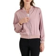 thumbnail image 5 of REFINED ATTIRE Casual Jacket for Women Zip Up Coat Long Sleeve Outerwear Lightweight Top S Dusty Pink, 5 of 6