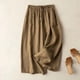 thumbnail image 2 of Pantalones cortos de pierna ancha y cintura alta de verano para mujer: pantalones informales con estampado artístico, 2 of 6