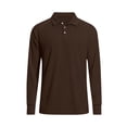 thumbnail image 4 of Men's Swim Shirts Long Sleeve Golf Polo Shirts for Men Quick Dry UPF 50+ Sun Protection Polos Casual Collared Shirts with Thumb Holes Big and Tall Size M-3XL Coffee, 4 of 9