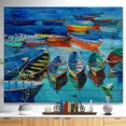 thumbnail image 2 of Design Art - Boats in Blue Sea, 2 of 5