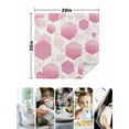 thumbnail image 5 of nqOlkjepod Pink Geometric Cloth Napkins Set of 8 Reusable Dinner Napkins, Gold White Hexagon Modern Gradient Cocktail Napkin Washable Table Napkins for Wedding/Holiday Party/Baby Shower 20"x20", 5 of 8