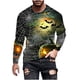 thumbnail image 2 of Blusas y camisas de manga larga con cuello redondo para hombre, estilo casual, cuello redondo, manga larga, camiseta estampada de Halloween, blusas, blusas de poliéster para hombre., 2 of 5