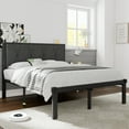 thumbnail image 6 of Einhomn Full Size Metal Platform Bed Frame,Fabric Upholstered Button Tufted Headboard& Underbed Storage, No Box Spring Needed, Easy Assembly, Dark Grey, 6 of 7