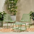 thumbnail image 3 of GDF Studio Douglas Outdoor Modern Metal 3 Piece Chat Set, Matte Green, 3 of 13