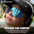 thumbnail image 5 of Grinderpunch Running and Baseball Sport Sunglasses for Men and Women, UV400 Protection - Blue, 5 of 10