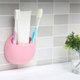thumbnail image 1 of Portacepillos Dientes Con Ventosa Potente Y Moderno Estante Almacenamiento para Baño Multifuncional Caja Almacenamiento Desechos Con Ventosa (rosa), 1 of 4