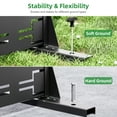thumbnail image 5 of 72"x47"x16" Outdoor Privacy Screen with Stand Metal Balcony Decorative Screen,Black, 5 of 5